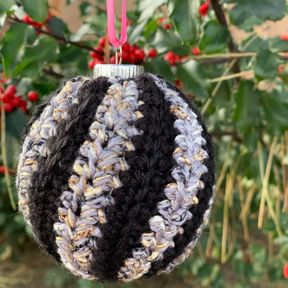 Hand Crocheted Swirl Ornament - Picture 2 of 4
